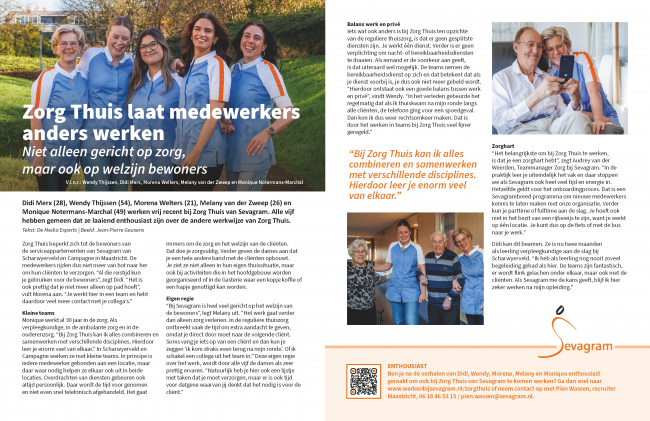 Artikel De Nieuwe Ster over Zorg Thuis